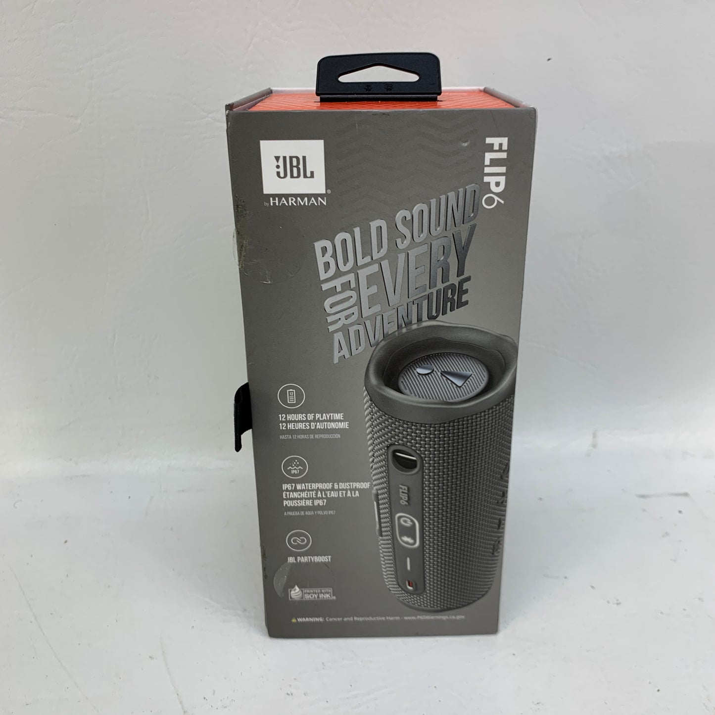 JBL Flip 7 Portable Waterproof Bluetooth Speaker Black JBLFLIP6GREYAM