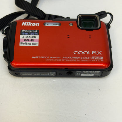Nikon Coolpix AW110 16.0MP Orange Compact Digital