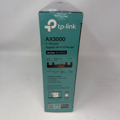 New TP-Link Archer Dual Band WiFi 6 AX3000 Mesh WiFi Router