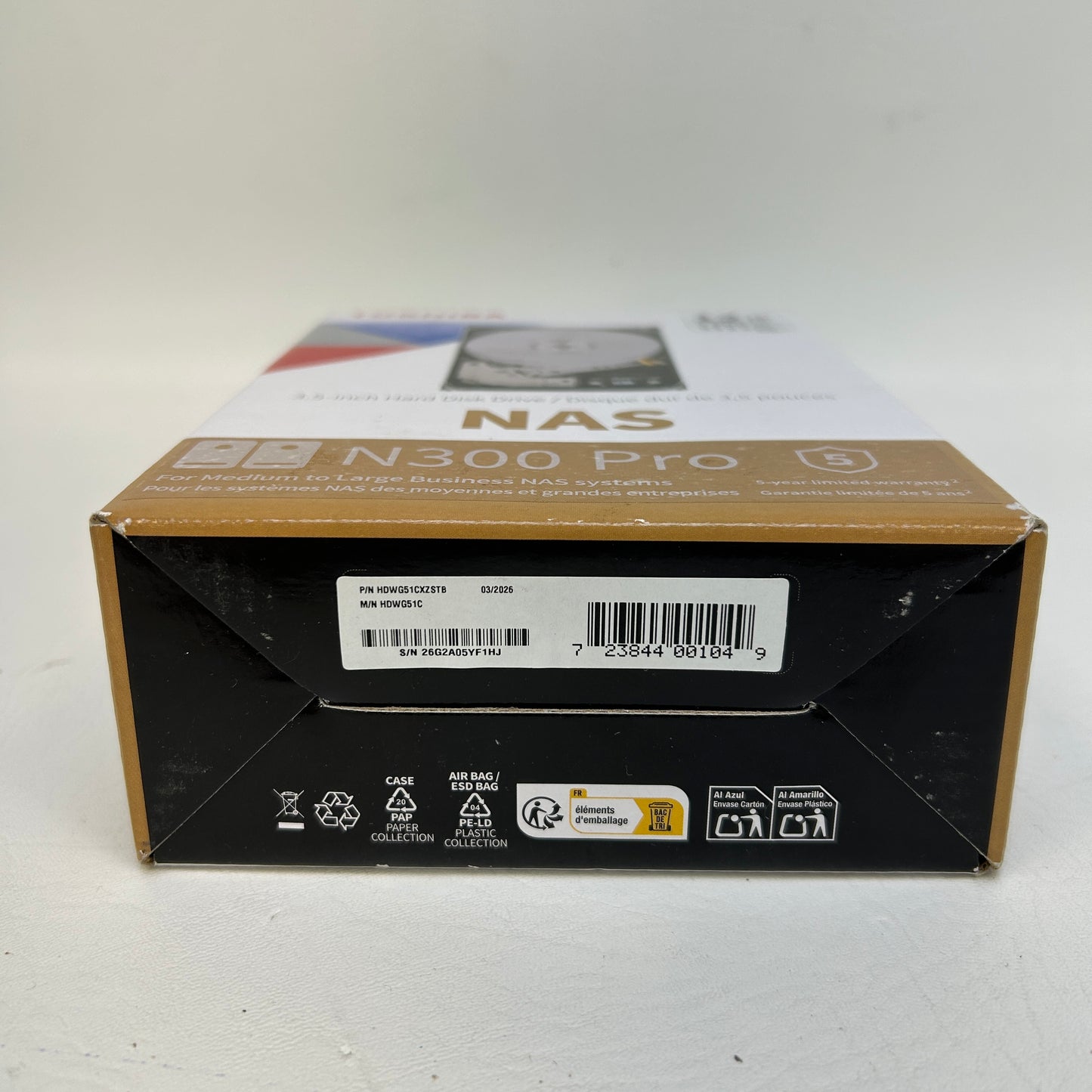 New Toshiba 3.5" N300 Pro 12TB SATA III 6Gbps 7200RPM HDD HDWG51CXZSTB