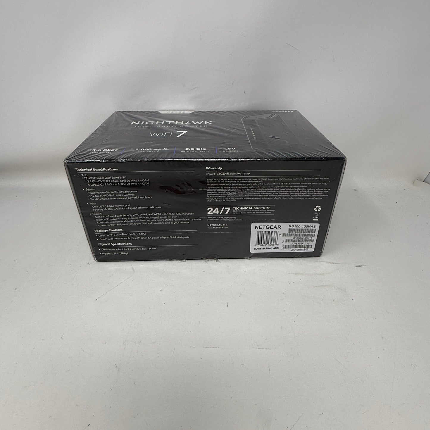 New NETGEAR Nighthawk Dual Band WiFi 7 RS100 Smart WiFi Router