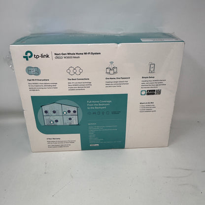 New TP-Link Deco Dual Band WiFi 6 W3600 Whole Home Mesh Wi-Fi System