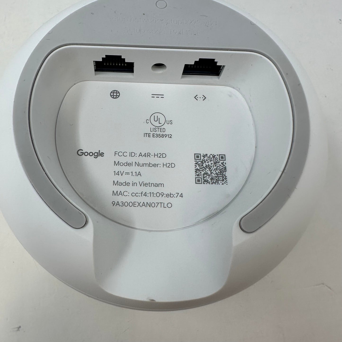Google Nest WiFi Dual Band WiFi 5 H2D 4x4 AC2200 Mesh WiFi Router