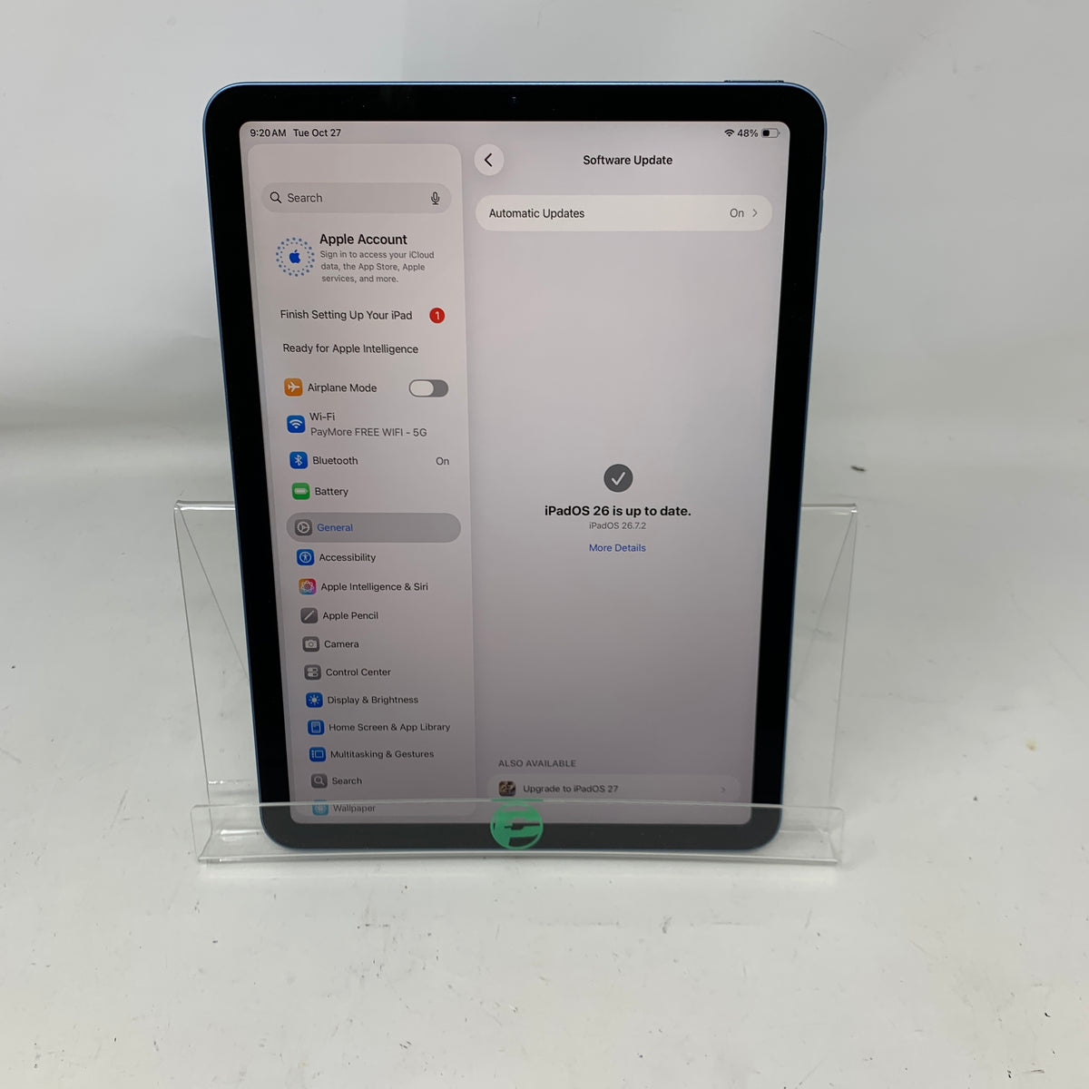 WiFi Only Apple iPad Air 5th Gen 64GB Blue MM9E3LL/A