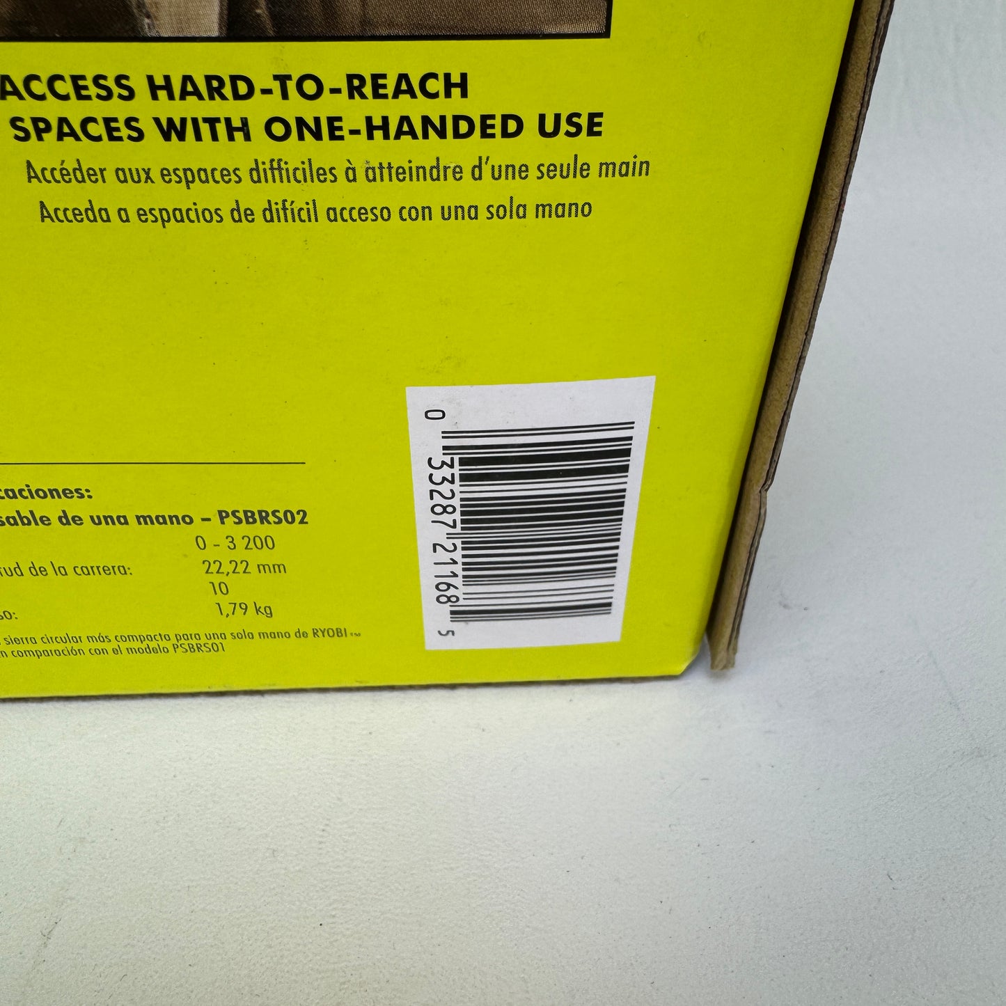 New Ryobi ONE+ HP 18VCompact Brushless One-Handed Reciprocating Saw Tool Only