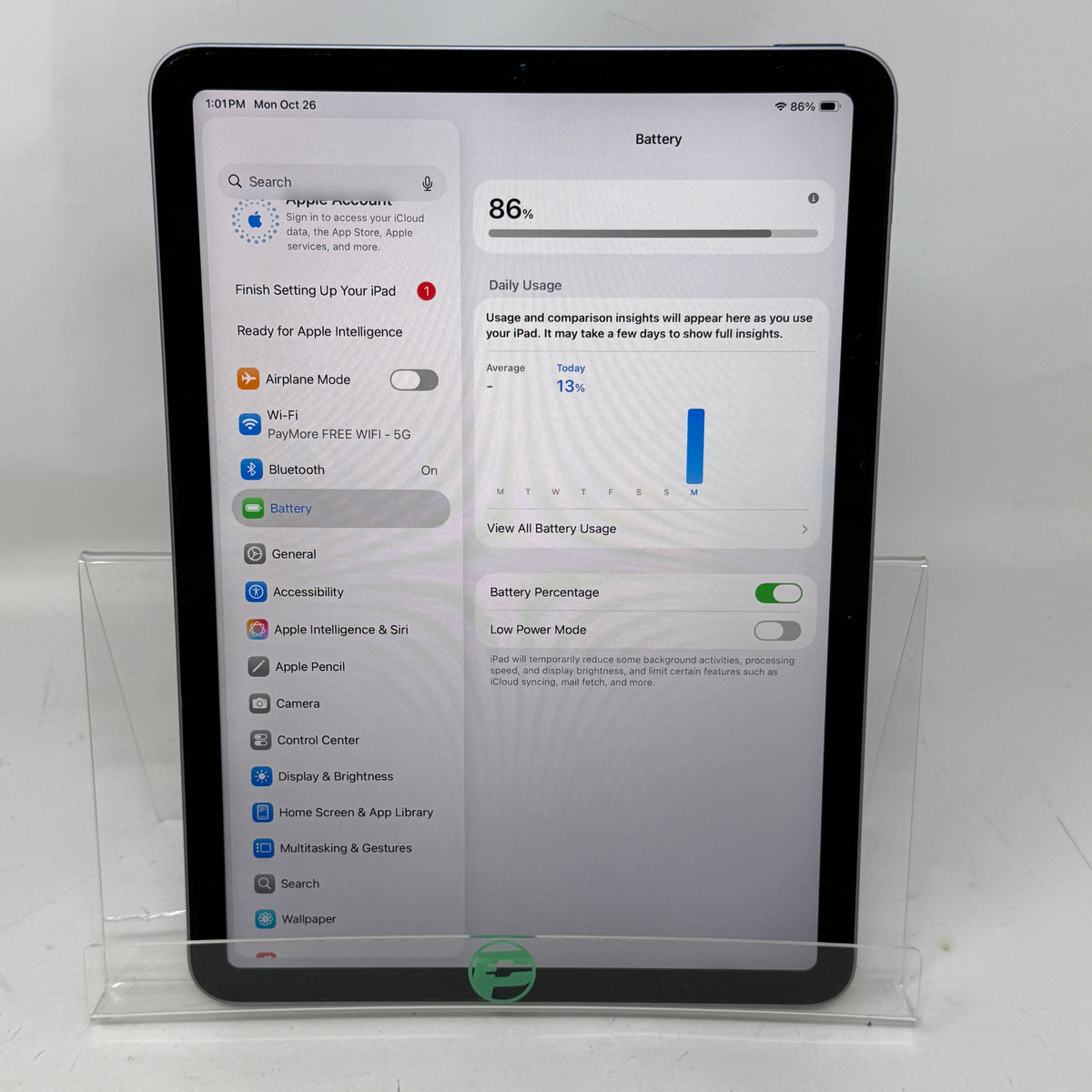 WiFi Only Apple iPad Air 5th Gen 64GB Purple MME23FD/A