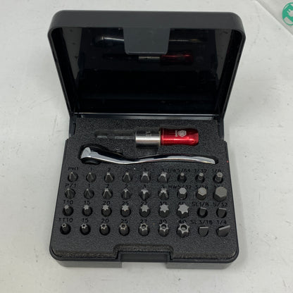 Matco Tools SBIT38A 1/4" Drive 38-Piece Mini Ratchet and Bit Set
