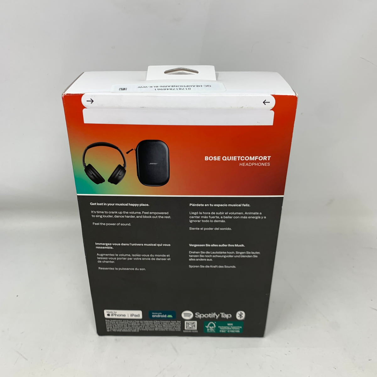 New Bose QuietComfort Wireless Noise Cancelling Headphones Black 884367-0100