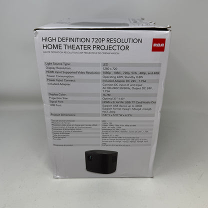 New RCA 720P Home Theater projector RPJ181