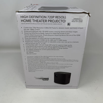 New RCA 720P Home Theater projector RPJ181