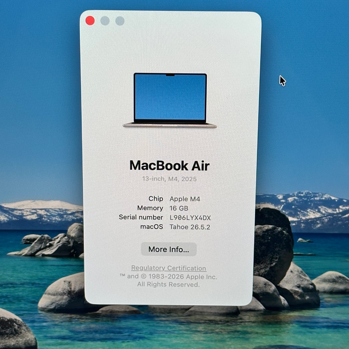 2025 Apple MacBook Air 13.6" M4 8C GPU 4.5GHz 16GB RAM 256GB SSD MW0W3LL/A