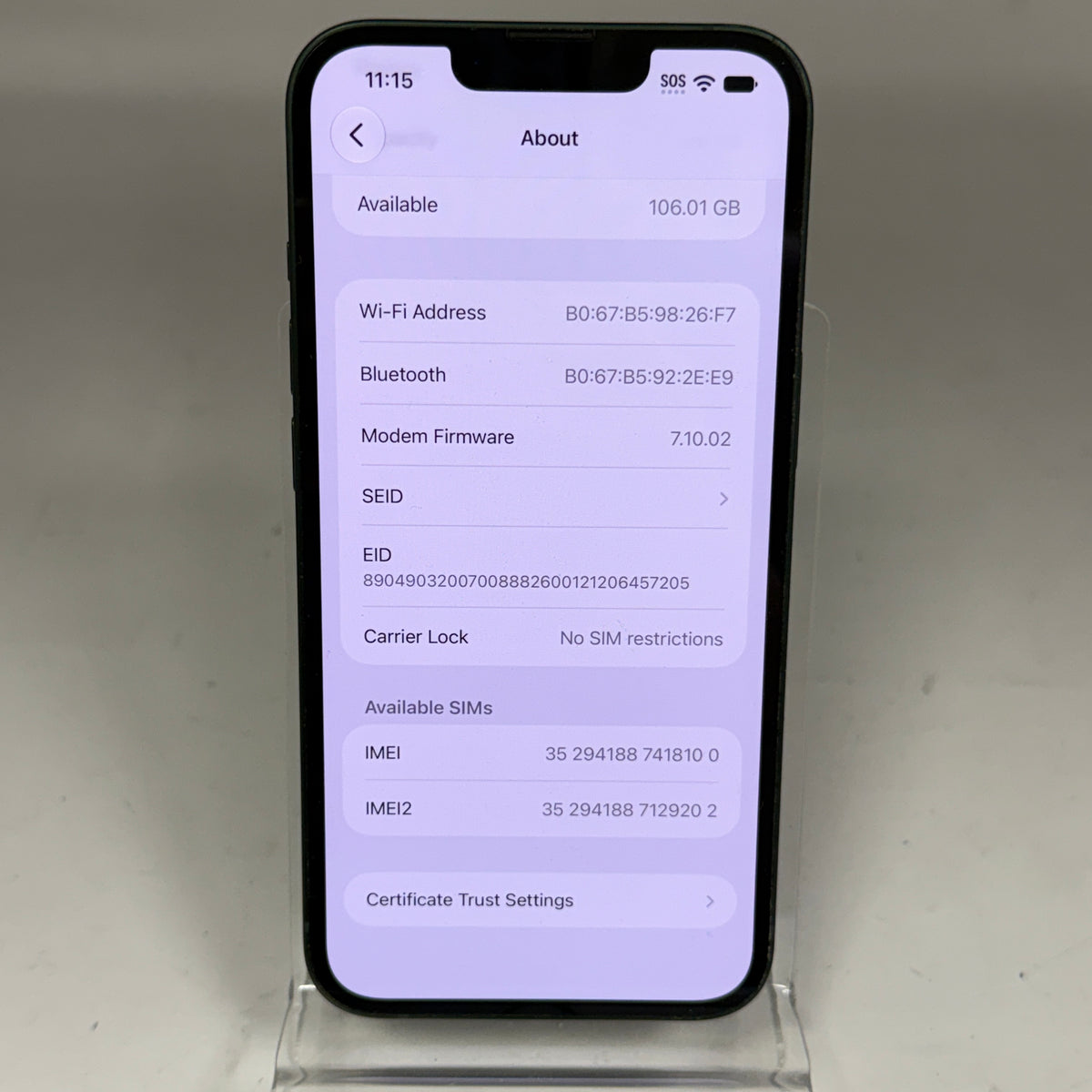 Factory Unlocked Apple iPhone 13 128GB Green MNGR3LL/A