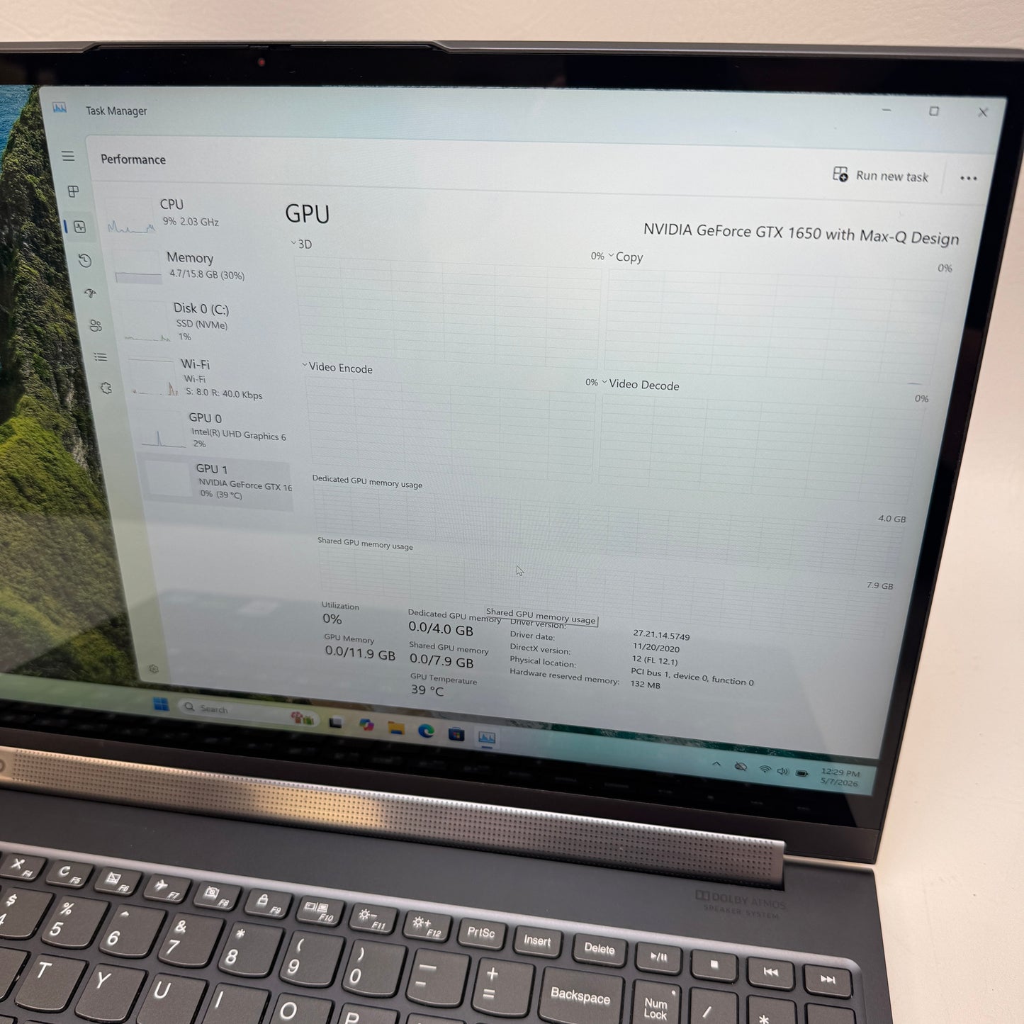 Lenovo Yoga C940 15IRH 15.6" i7-9750H 2.6GHz 16GB RAM 1TB SSD GeForce GTX 1650