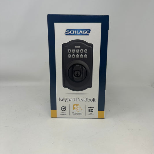 New Schlage BE365 CAM 622 Electronic Keypad Single Cylinder Deadbolt 981496