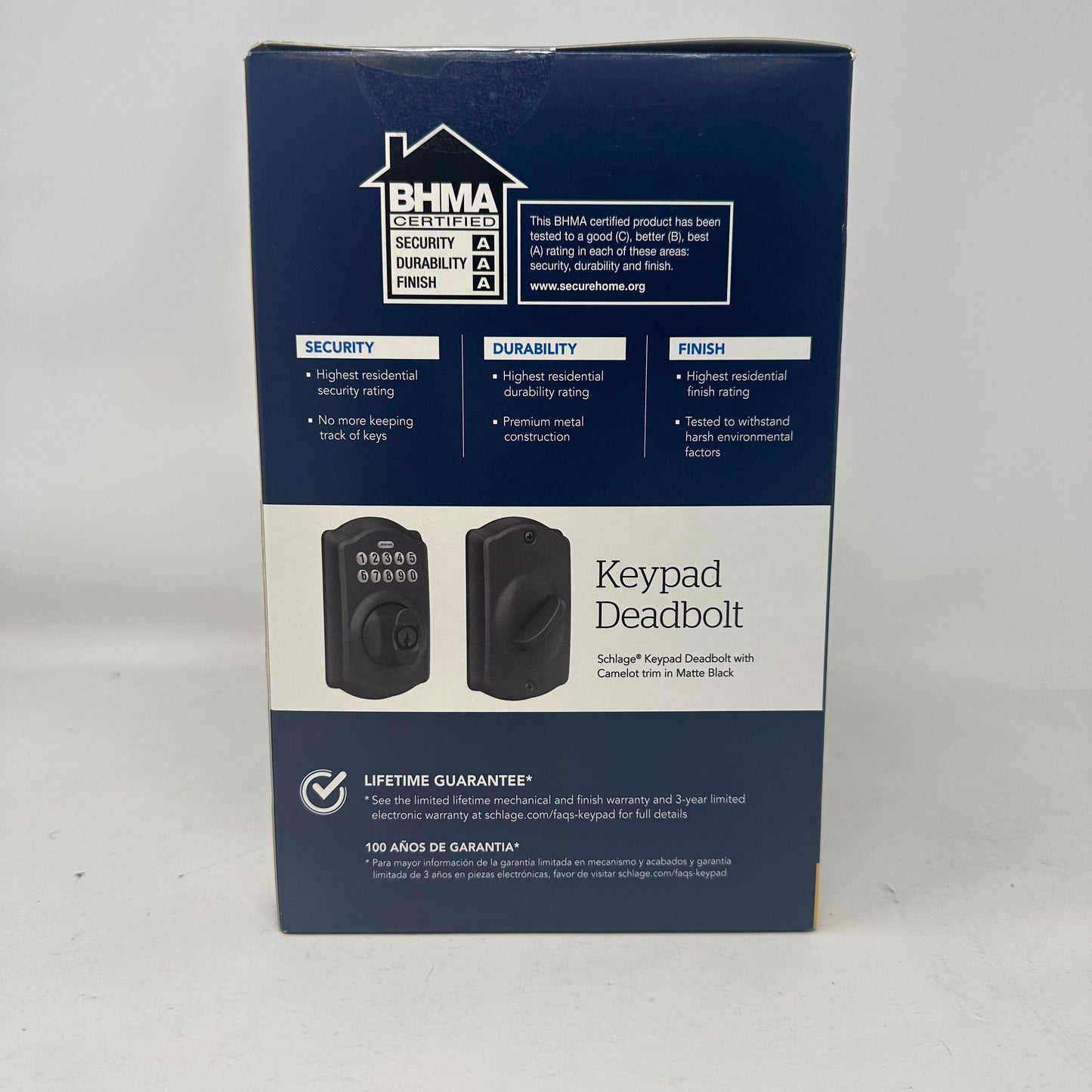 New Schlage BE365 CAM 622 Electronic Keypad Single Cylinder Deadbolt 981496