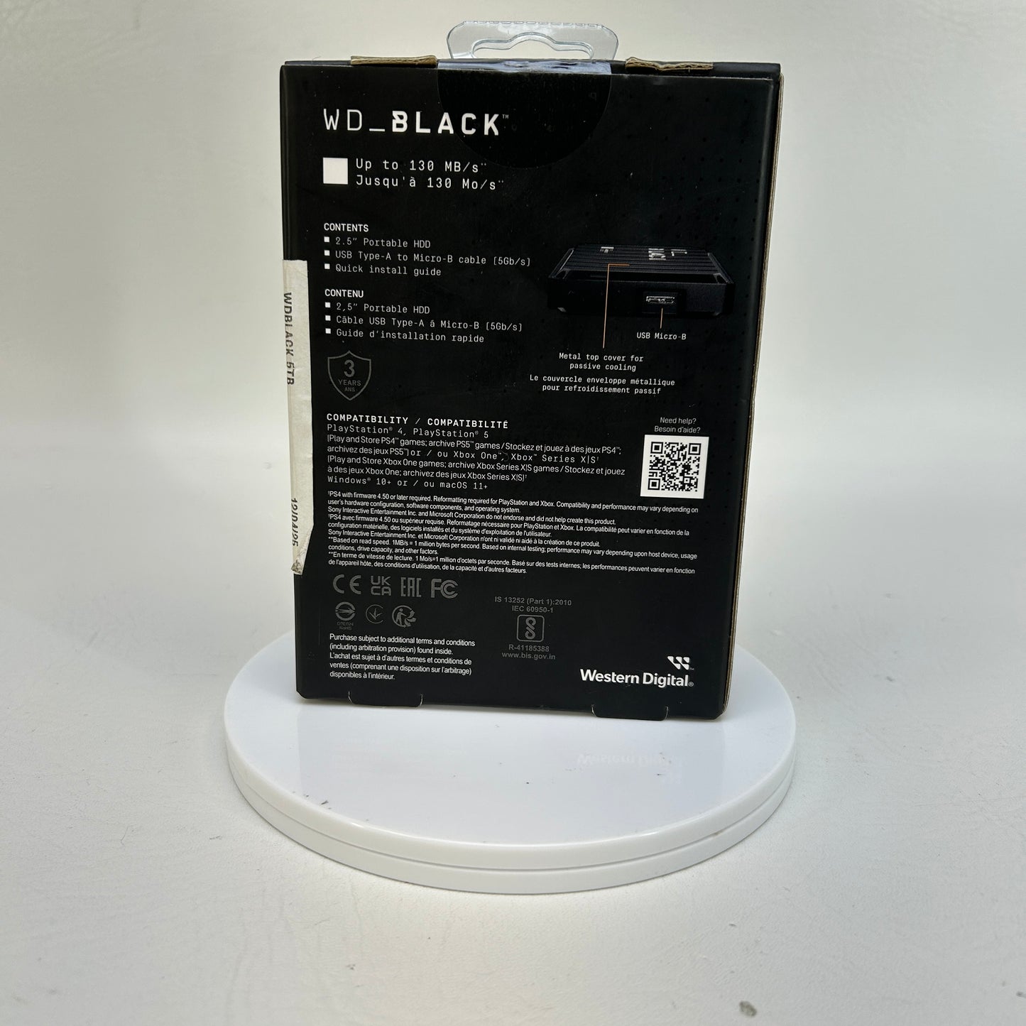 New Western Digital WD 2.5" BLACK P10 Game Drive 5TB USB 3.2 Gen 1