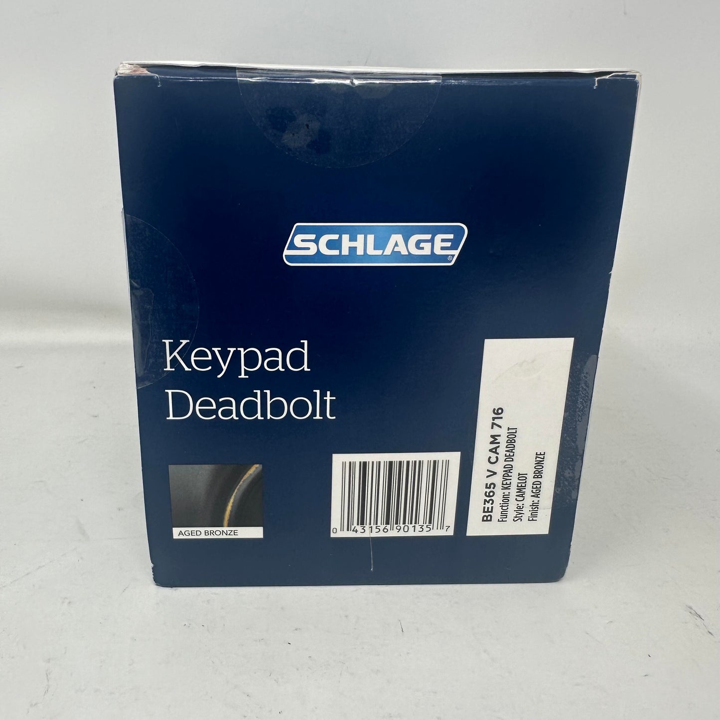 New Schlage BE365 V CAM 716 Steel Electronic Deadbolt Aged Bronze