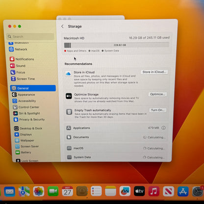 2022 Apple MacBook Air 13.6" M2 8C GPU 3.5GHz 8GB RAM 256GB SSD MLXW3LL/A