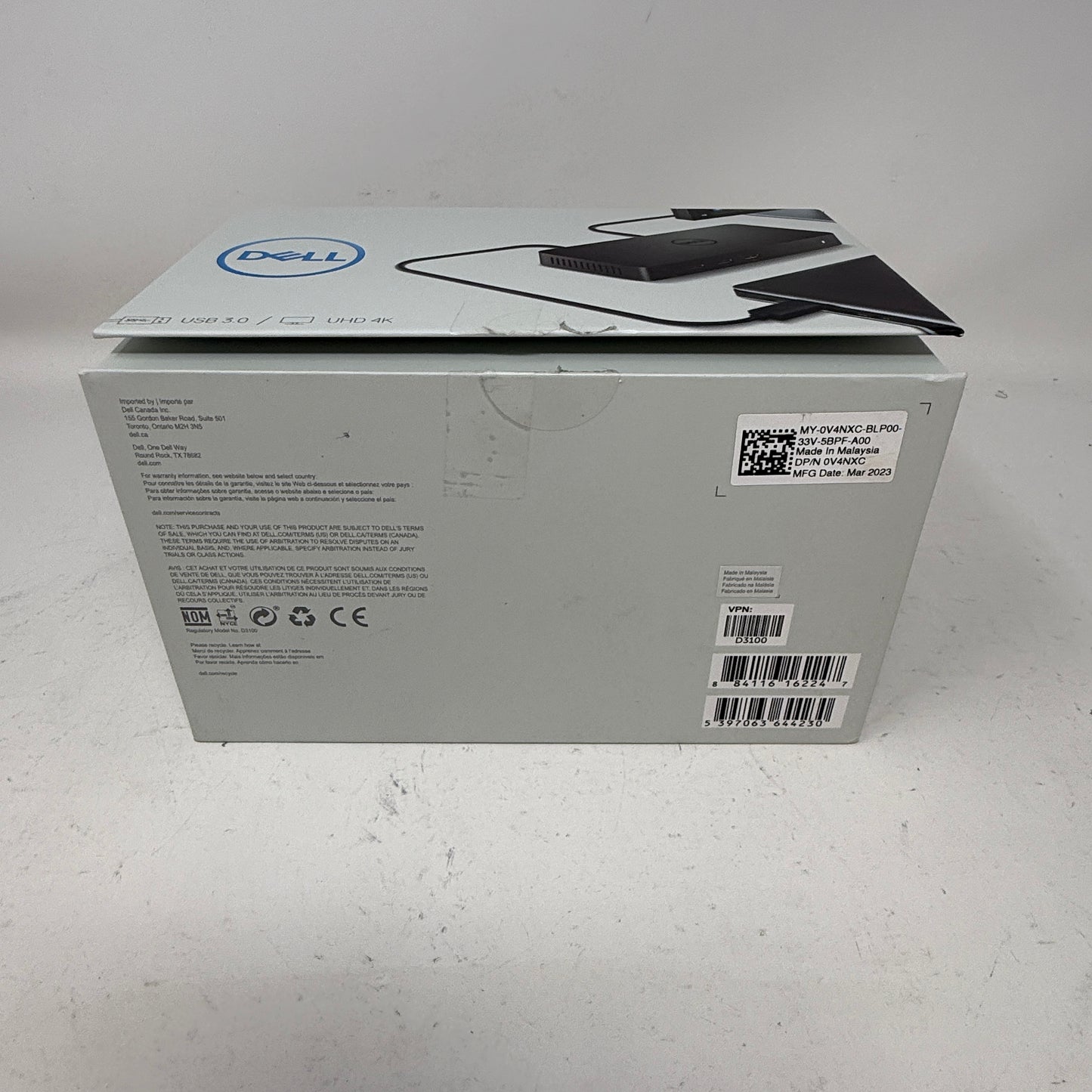 Dell USB 3.0 Ultra HD/4K Triple Display Docking Station D3100