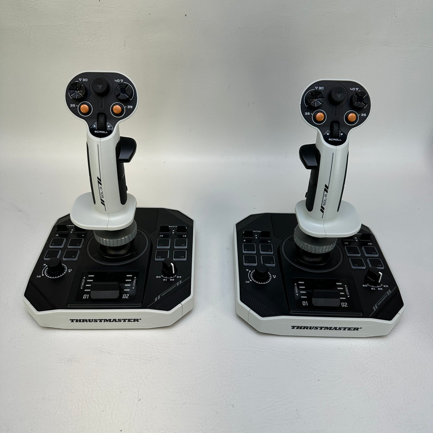 Thrustmaster SOL-R 2 HOSAS Space Sim Duo Dual Flight Joysticks PC White Black