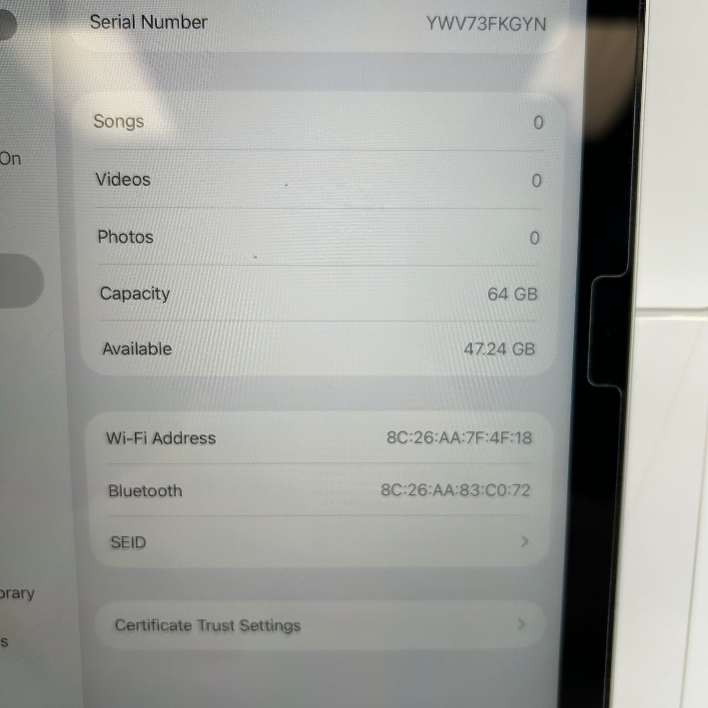 WiFi Only Apple iPad 10th Gen 64GB Silver MPQ03LL/A