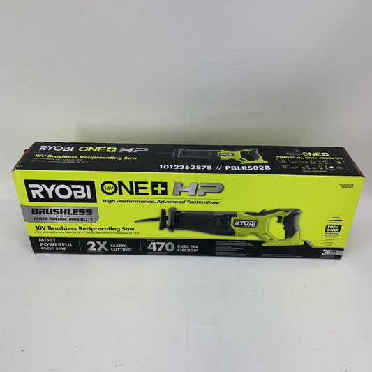 New Ryobi PBLRS02B ONE+ HP 18V Brushless Reciprocating Saw Tool Only