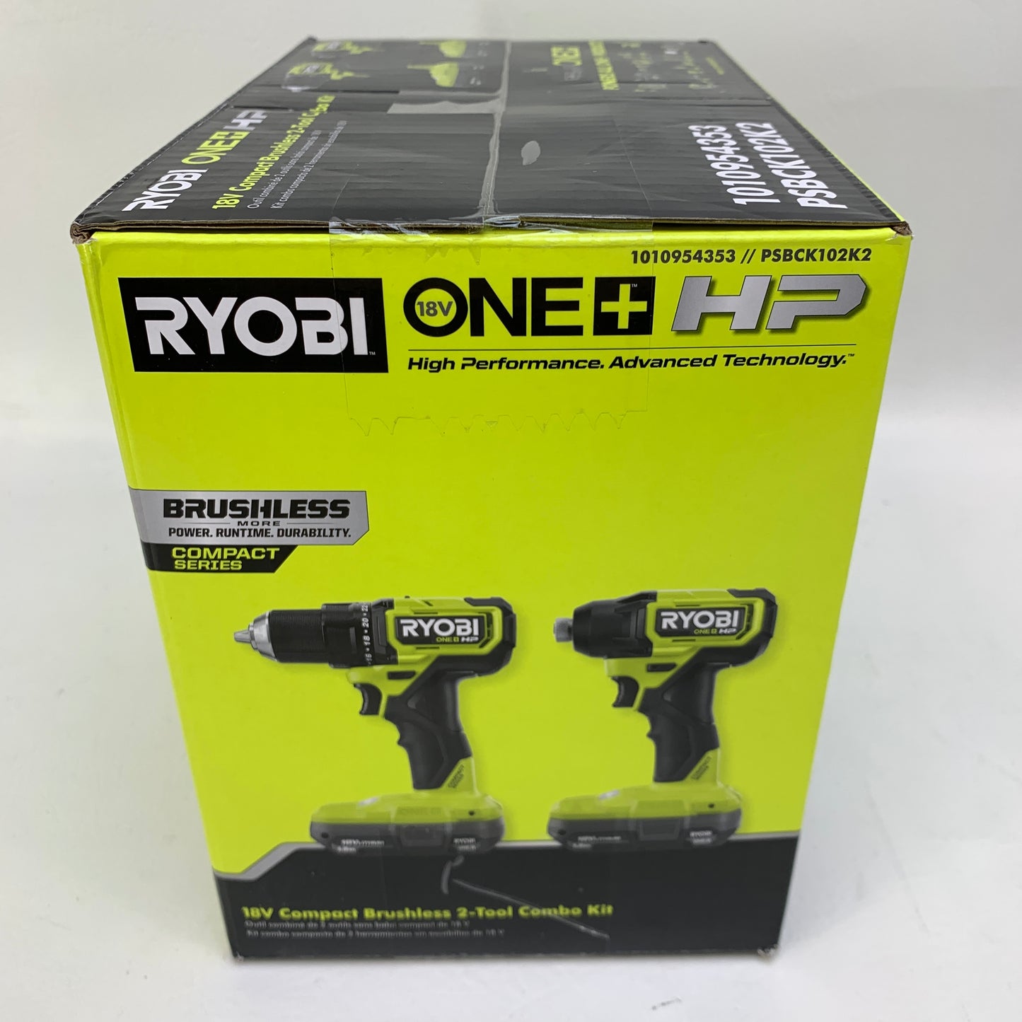 New Ryobi ONE+ HP 18V Compact Brushless  1/2 Drill Tool Combo Kit PSBCK102K2