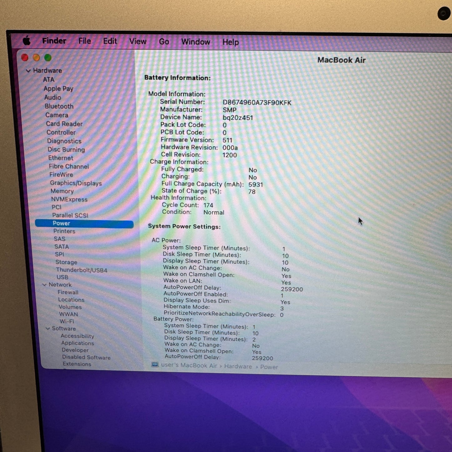 2017 Apple MacBook Air 13.3" i5 1.8GHz 8GB RAM 256GB SSD Silver A1466