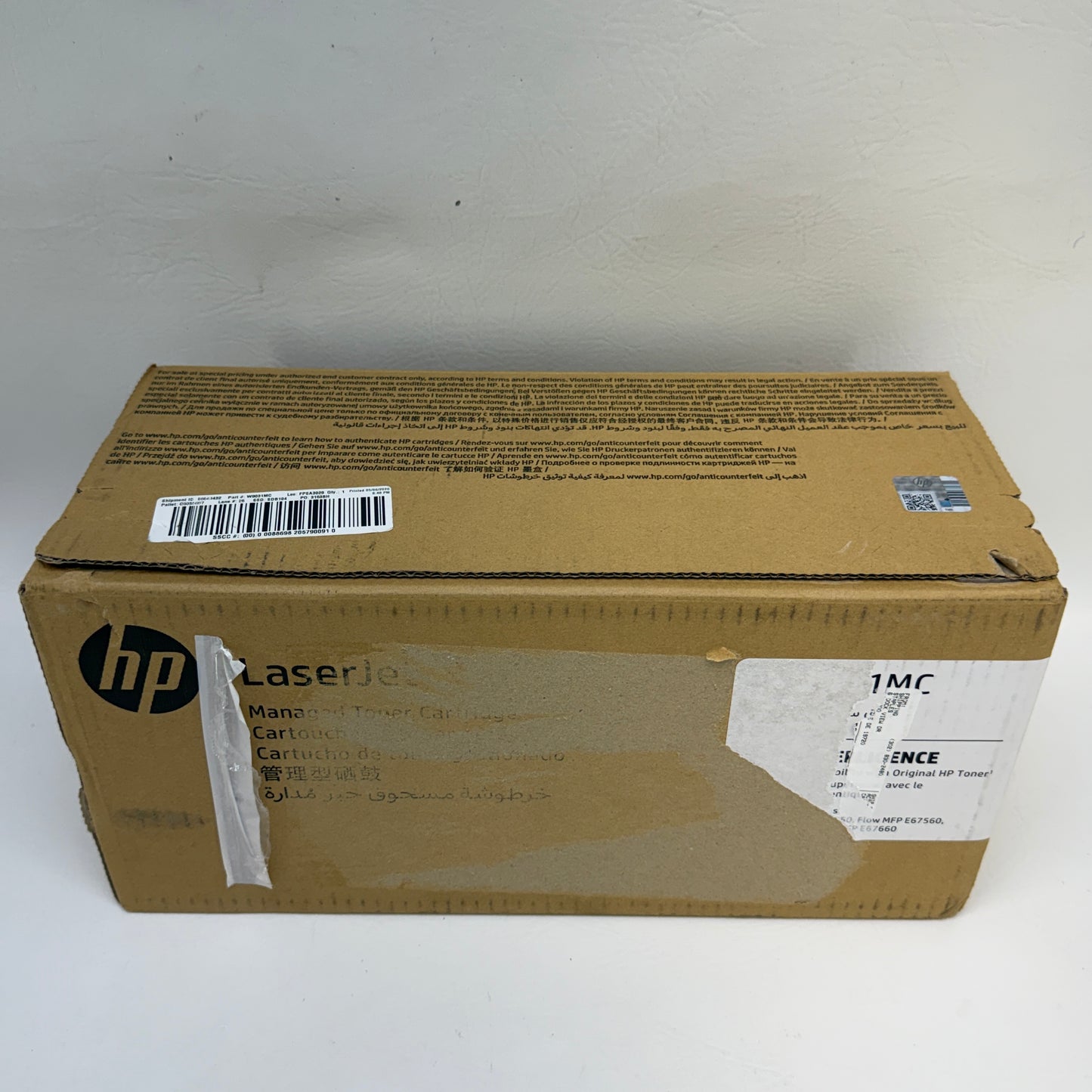 New HP Laserjet W9031MC Cyan Toner Cartridge