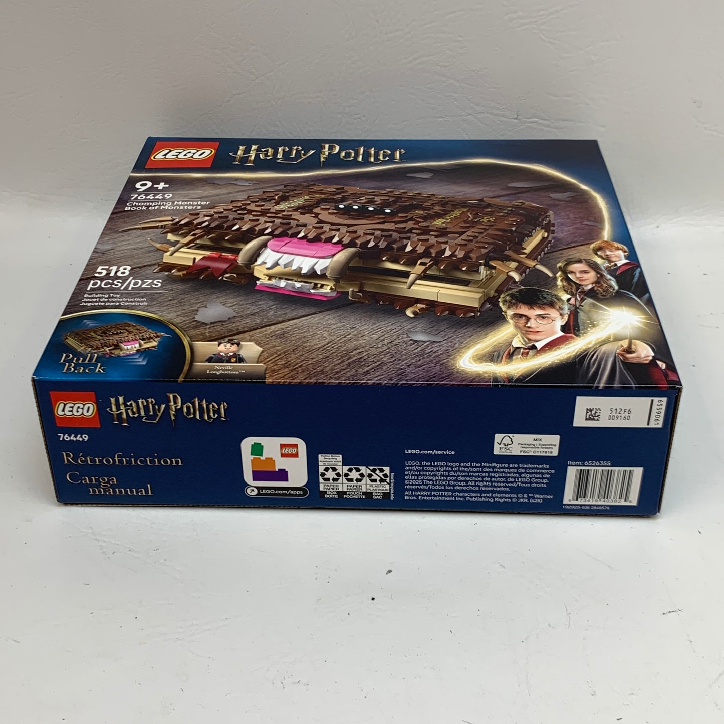 New Lego Harry Potter Chomping Monster Book of Monsters Building Set 76449