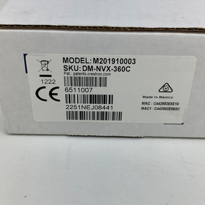 Crestron DM-NVX-360C 4K60 4:4:4 HDR Network AV Encoder/Decoder M201910003