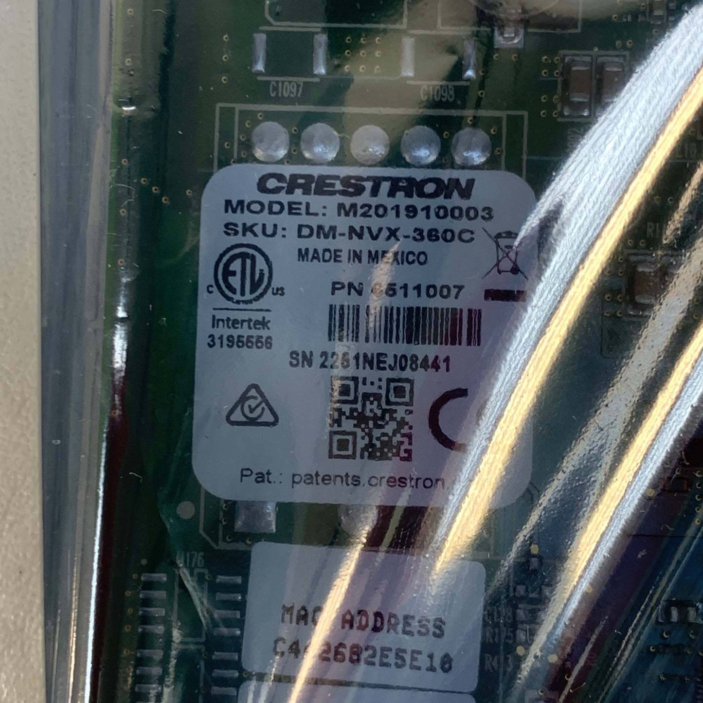 Crestron DM-NVX-360C 4K60 4:4:4 HDR Network AV Encoder/Decoder M201910003