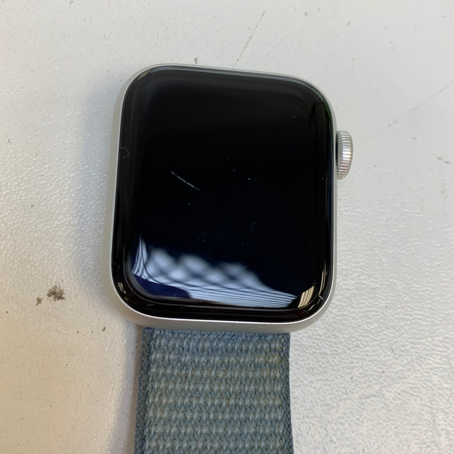 GPS Only Apple Watch SE 2nd Gen 40MM Silver Aluminum Storm Blue Sport Loop 