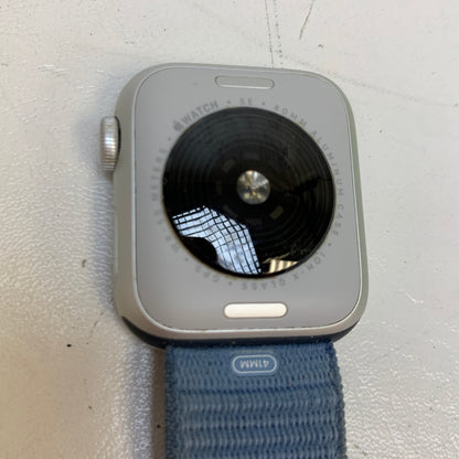 GPS Only Apple Watch SE 2nd Gen 40MM Silver Aluminum Storm Blue Sport Loop 