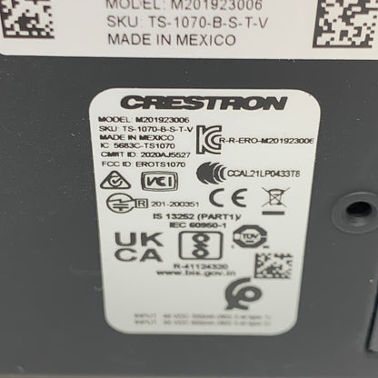 Crestron TS-1070-B-S Tabletop 10.1" Touch Screen Panel M201923006