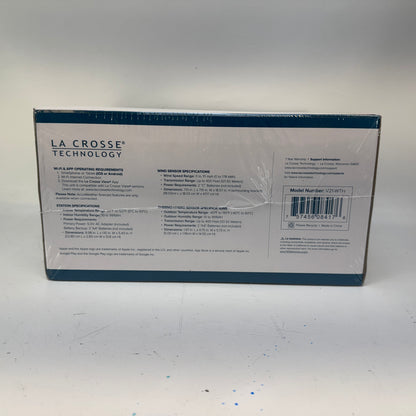 New La Crosse V21-WTH Wireless Wi-Fi Weather Station Color Forecast 1180033