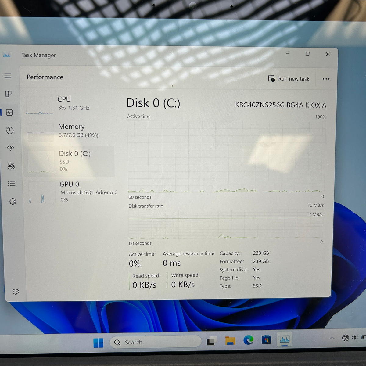 Microsoft Surface Pro X UNNA1JD1 13" SQ1 3.0GHz 8GB RAM 256GB SSD