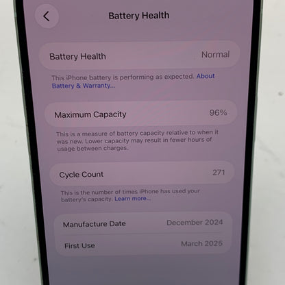 Factory Unlocked Apple iPhone 15 Plus 128GB Green MTXW3LL/A