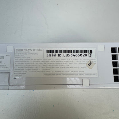Nintendo Wii Console Gaming System RVL-001 White