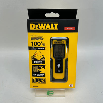 NEW DeWalt DWHT77100 100ft 30m Laser Distance Measurer Digital Measuring Tool