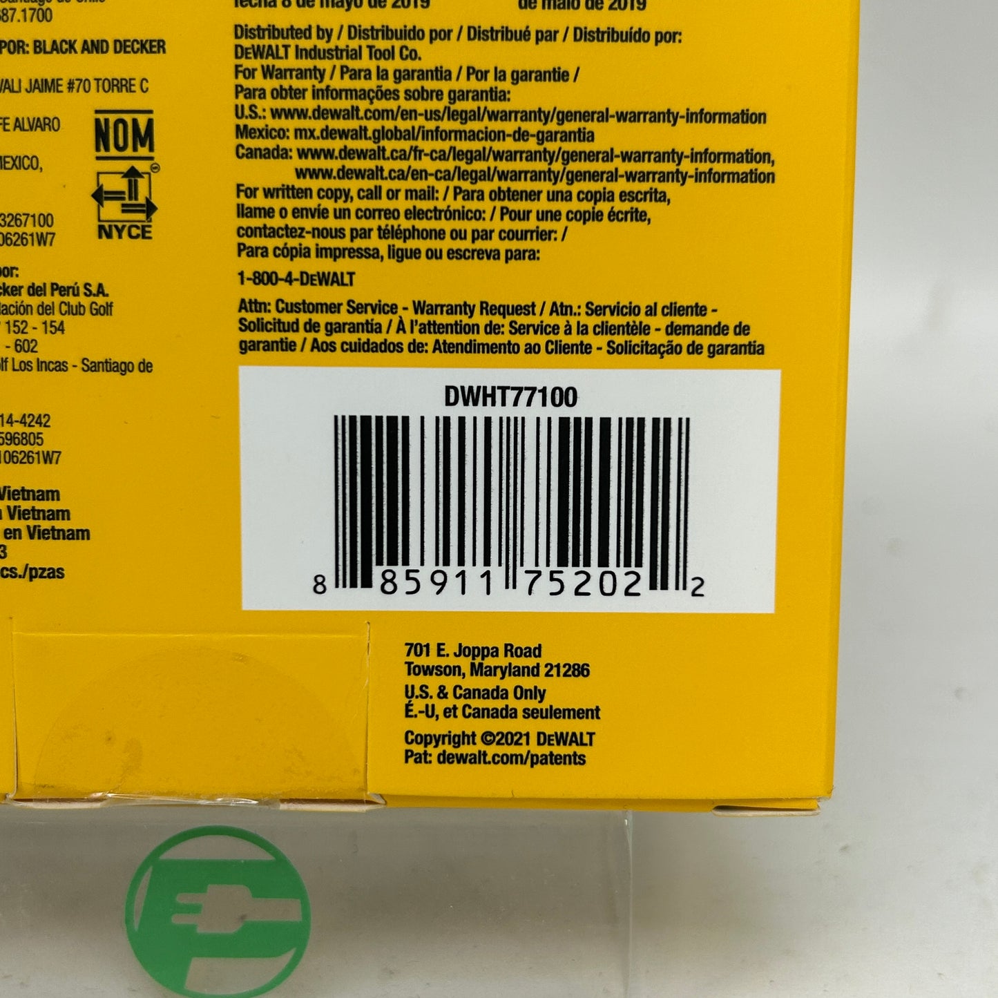 NEW DeWalt DWHT77100 100ft 30m Laser Distance Measurer Digital Measuring Tool