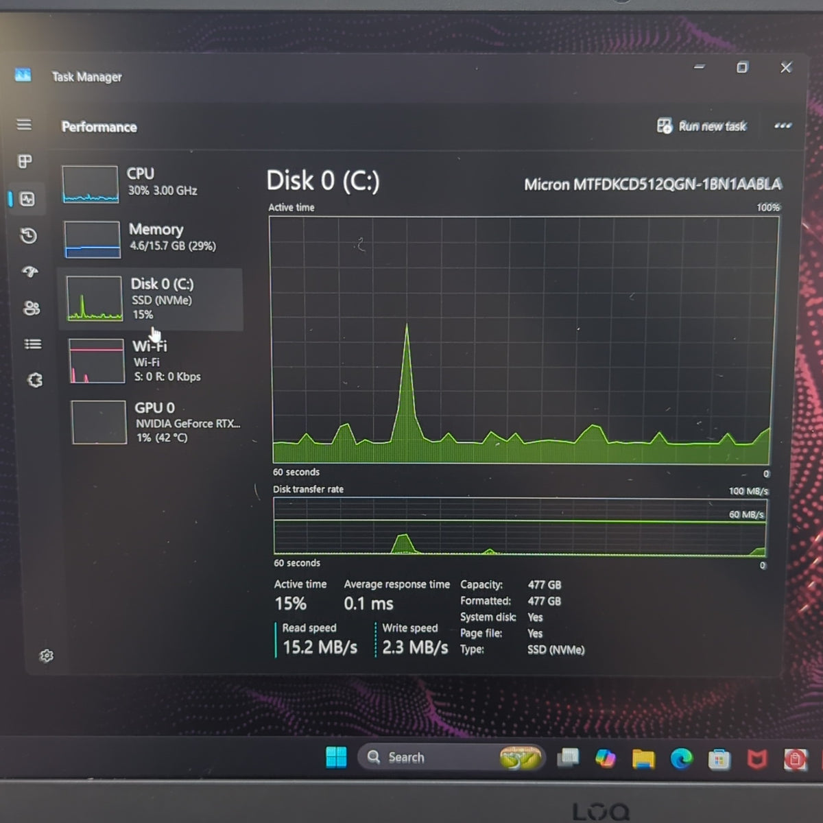 Lenovo LOQ 15 15ARP9 15.6" Ryzen 5 7235HS 3.2GHz 16GB RAM 512GB SSD GeForce RTX 