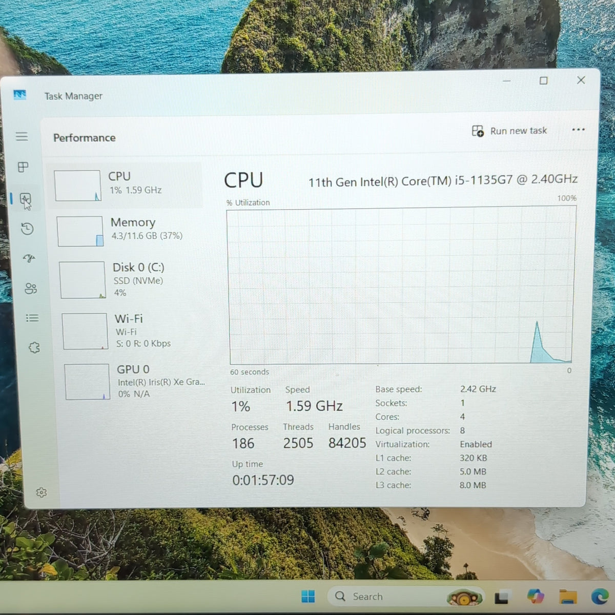 Lenovo IdeaPad Flex 5 15ITL05 15.6" i5-1135G7 2.4GHz 8GB RAM 256GB SSD