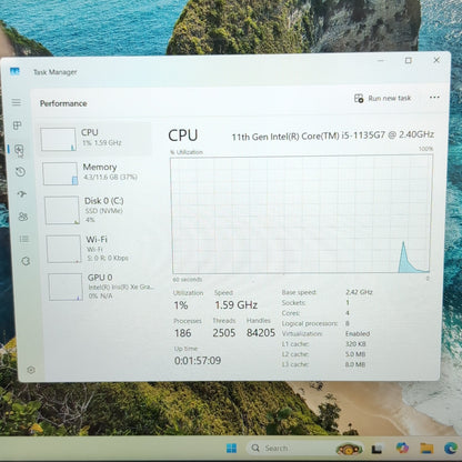 Lenovo IdeaPad Flex 5 15ITL05 15.6" i5-1135G7 2.4GHz 8GB RAM 256GB SSD