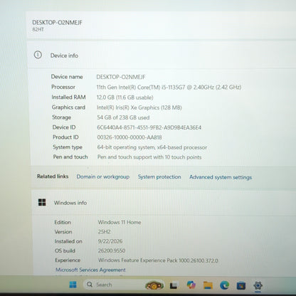 Lenovo IdeaPad Flex 5 15ITL05 15.6" i5-1135G7 2.4GHz 8GB RAM 256GB SSD