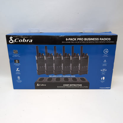 New Cobra 6-Pack Pro Business Radios PX655 Two-Way Radio PX655-BCH6