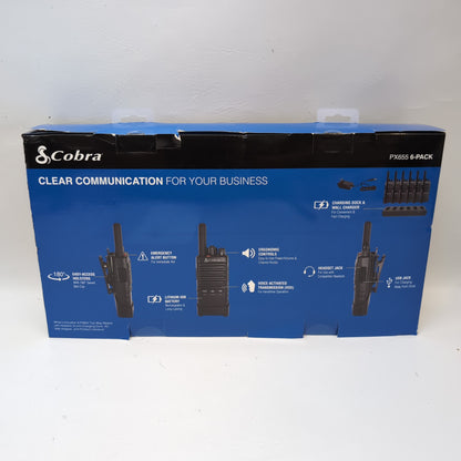 New Cobra 6-Pack Pro Business Radios PX655 Two-Way Radio PX655-BCH6
