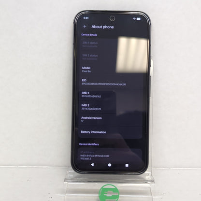 Google Pixel 8a 128GB Obsidian GA04385-US 6.1" Smartphone Verizon Locked