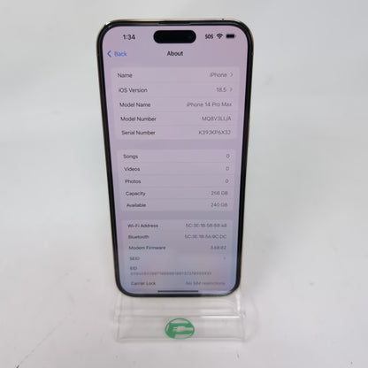 Factory Unlocked Apple iPhone 14 Pro Max 256GB Gold MQ8V3LL/A
