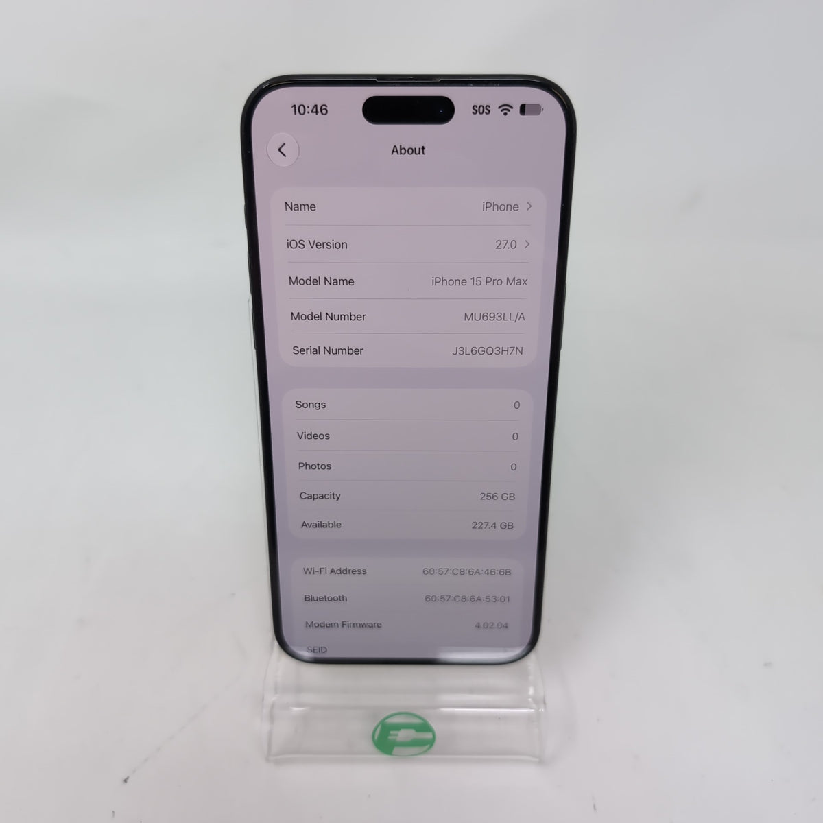 Factory Unlocked Apple iPhone 15 Pro Max 256GB Blue Titanium MU693LL/A